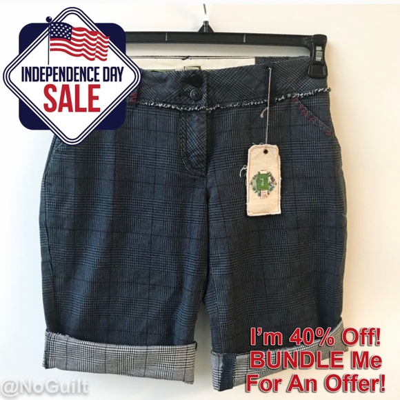 Anthropologie Pants - Anthropologie Size 4 Ett Twa Bermuda Plaid Shorts